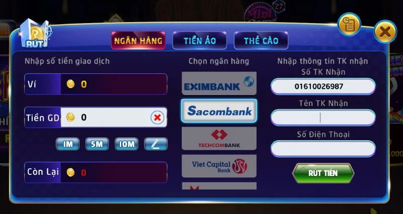 Rikvip ⭐️ Rik Vip | Link vào Cổng Game Rikvip chính thức mới nhất 2026 14 Rút Tiền Qua Ngân Hàng